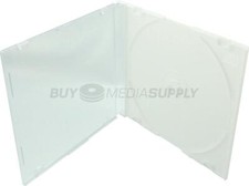 5.2mm Slimline White Color 1 Disc CD Jewel Case Lot