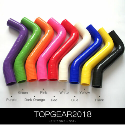 ID 2" - 2" /50MM 90° DEGREE PIPE TURBO BLACK SILICONE ELBOW COUPLER HOSE - Bild 7 von 11