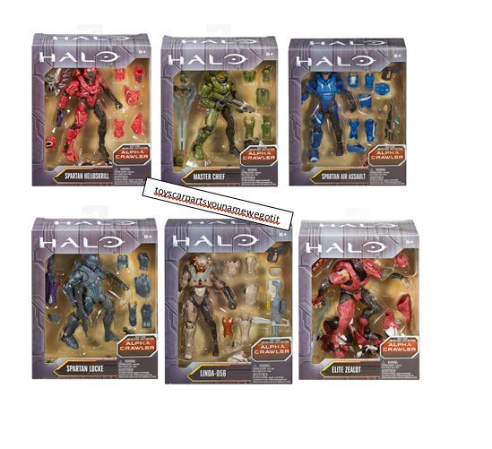Halo Alpha Crawler Set of 6 Build a Figures Master Chef Spartan Air Assault + Halo Alpha Crawler Set of 6 Build a Figures Master Chef Spartan Air Assault +