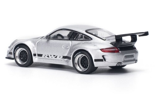 PORSCHE 911 - RWB 997 - silver - Pop Race 1:64 - Picture 2 of 6