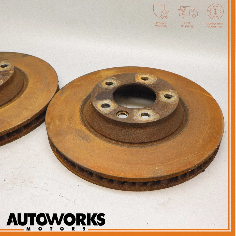 03-18 Porsche Cayenne S 955 Juego de 2 discos de freno delanteros izquierdo y derecho OEM Foto 3 de 4