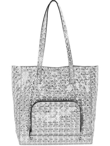 NEW WITH TAGS - Large Shimmery Silver Hologram Handbag by MILLY - Picture 1 of 8