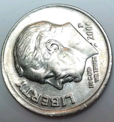 2000 P DIME, Off Center Strike, DD ERRORS! AU Condition! - Picture 5 of 12