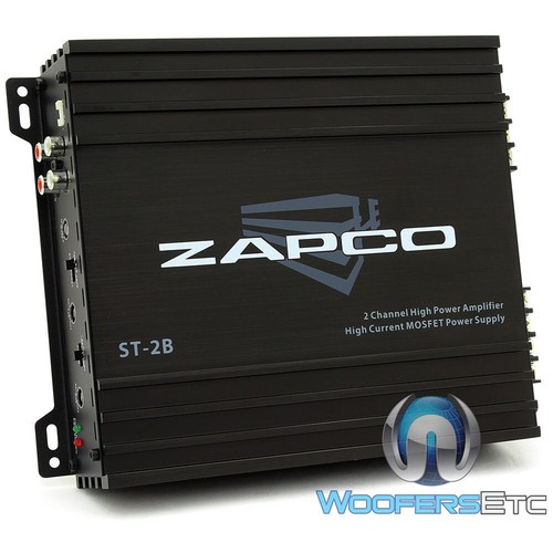 ZAPCO ST-2B CAR 2-CHANNEL CLASS AB 180W RMS FULL RANGE SPEAKERS AMPLIFIER NEW - Picture 2 of 5