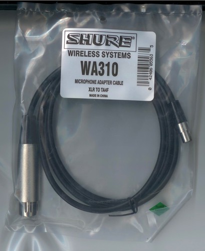 Shure WA310 TA4F to XLR-FEMALE Microphone Adapter Cable - Ships FREE! - Picture 2 of 3