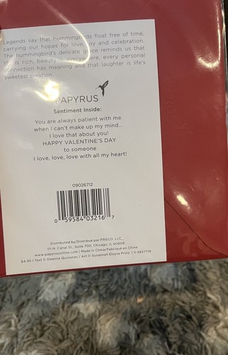 Papyrus Lot Of 3 Happy Valentine's Day Cards Love Spouse Partner Sweetheart New - Picture 5 of 9