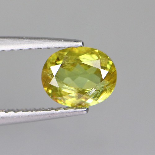 1.00 Cts Natural Sphene (Titanite) Oval Cut Greenish Yellow Color Gemstones - Foto 2 di 5