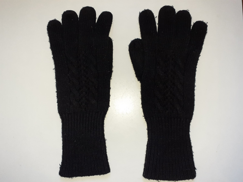 Damen Handschuhe Stoff Größe ca. 7/8 S/M schwarz gebraucht - Bild 2 von 5