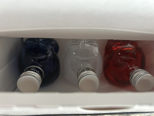 Crystal Head Vodka 3 pack SKULL SET 50ml Empty Bottles USA RED WHITE BLUE - Picture 3 of 8