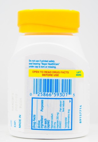 Aleve All Day Strong NSAID Pain and Fever Reliever 220mg 270 Caplets 02/27 - Picture 2 of 2