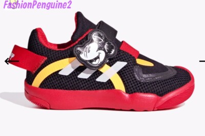 mickeyの弟子 Disney Mickey Mouse Toddler Kid's size 7 Shoes Gray Red Low