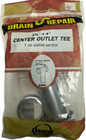 Danco 54668 Chrome Plated Brass Center Outlet Tee Slip Joint 1-1/2" x 4"