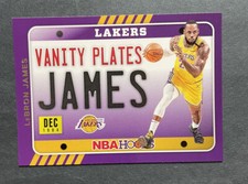 2020-21 NBA Hoops Vanity Plates Lebron James Lakers