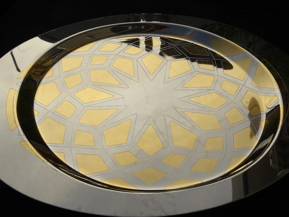 Alessi Robert Venturi Serviertablett 90015 CAMPIDOGLIO Edelstahl Design - selten