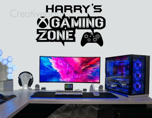 Gaming Zone XB Personalisierte Wandaufkleber Controller Game Zone Dekor Aufkleber X100 - Bild 2 von 7