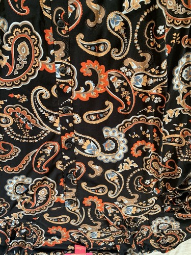 Blusa para mujer Catherine MaLandrino manga corta mediana cachemira floral - Imagen 4 de 5