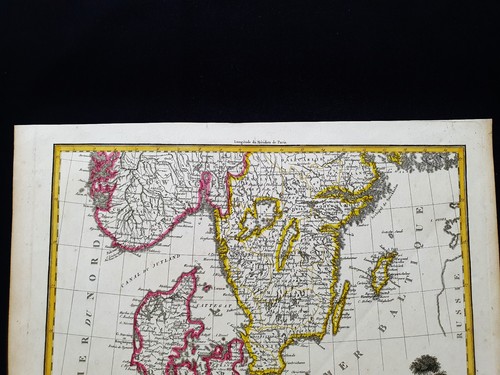 1810 LAPIE rare map of Norwege, Denmark, Scandinavia, Sweden, Finland, Oslo - Picture 2 of 5