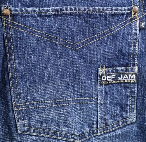 Vintage Men's Def Jam University Jean Shorts Loose Size 34 - Picture 8 of 11