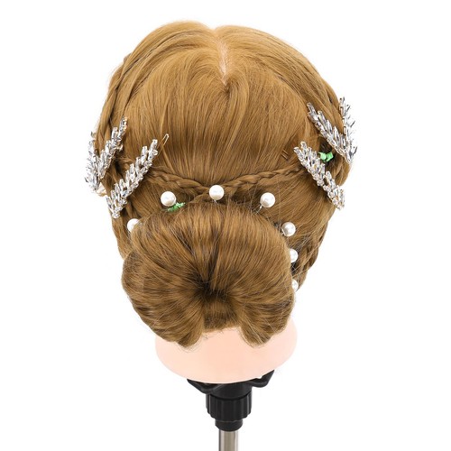 24''Übungskopf Mannequin mit 50% Echthaar Friseur Trainingskopf für Frisuren - Bild 8 von 12