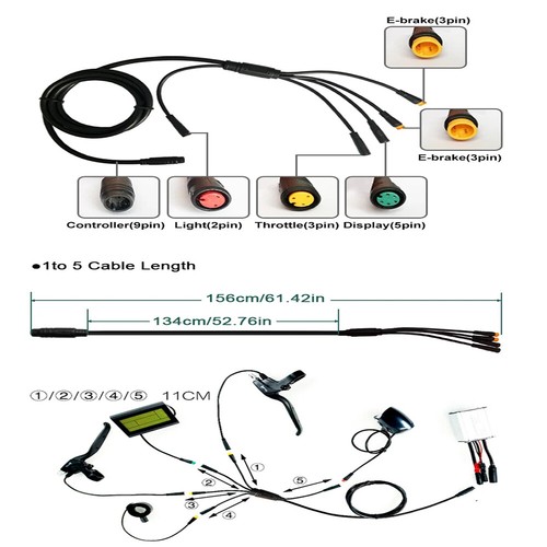 E-bike Controller Kit 36/48V 3 Mode Sinewave S966 Display+Brake+PAS+Throttle AEU - Picture 9 of 13