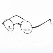 Vintage 40mm Small Round Eyeglass Frames Metal Full Rim Top Quality Glasses 