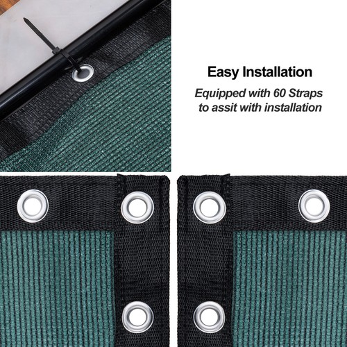Schermo per recinzione privacy 6 piedi x 50 piedi resistente rete ombreggiante per giardino - Foto 11 di 24