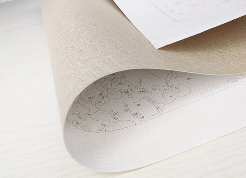 Malen nach Zahlen Erwachsene Sonnenuntergang Fluss zum Selbermachen Malset 40x50CM Leinwand - Bild 3 von 9