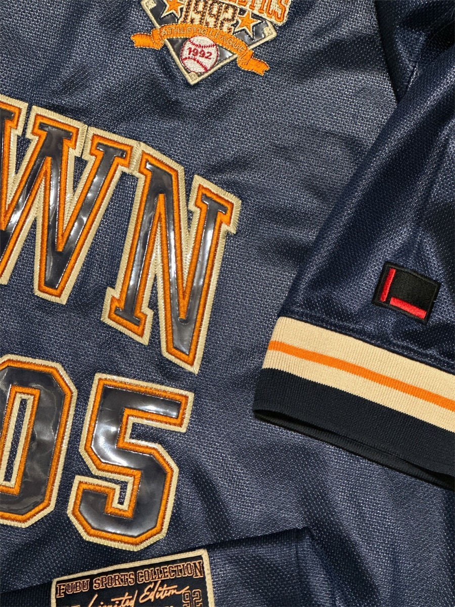 FUBU ゲームシャツ 05 刺繍 1992 オフィシャルリーグ ネイビーXL s-l1200.jpg