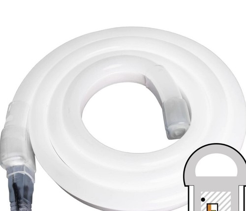 LED Neon Rope Strip Lights White Wire Light 120v Indoor/Outdoor 150ft NEW - Picture 5 of 10