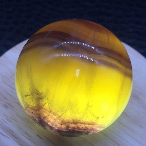 Natural Yellow Fluorite Quartz Sphere Crystal Healing Ball Reiki Decoration 1Pc - Picture 12 of 14
