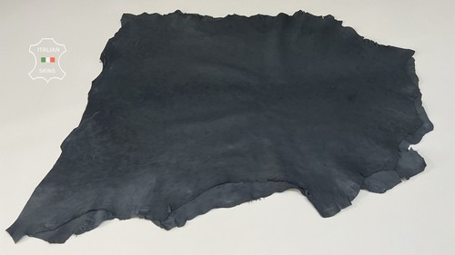 NAKED DARK GRAY MIDNIGHT Soft Italian Lambskin leather 3 skins 15sqf 0.8mm B7783 - Picture 2 of 6