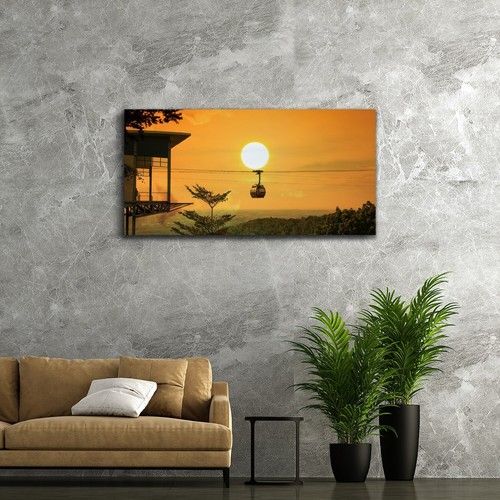 Seilbahn im Berg 100x50 Canvas Wandbild Leinwand Wandbilder - Bild 2 von 11
