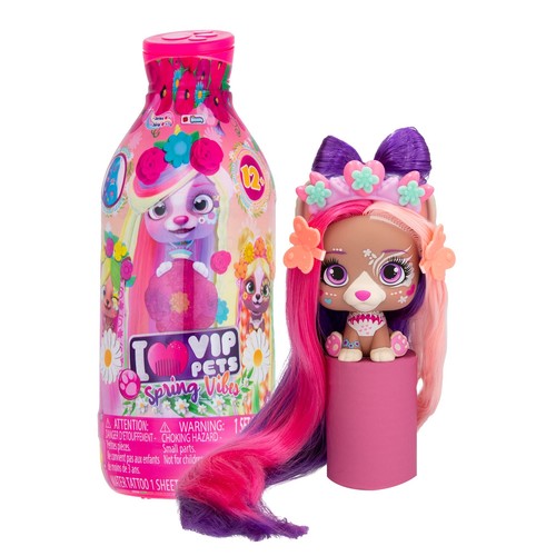 VIP Pets - Spring Vibes Series - Includes 1 VIP Pets Doll 9 Surprises 6 Acc