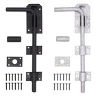 Gate Garage Drop Bolt Long Strong Heavy Duty Shed Barn Stable Galvanised Black