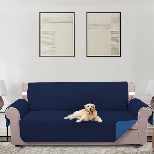 1/2/3 Sofa Slip Covers Reversible Quilted Throw Pet Protector Couch Cover Settee - Picture 6 of 117