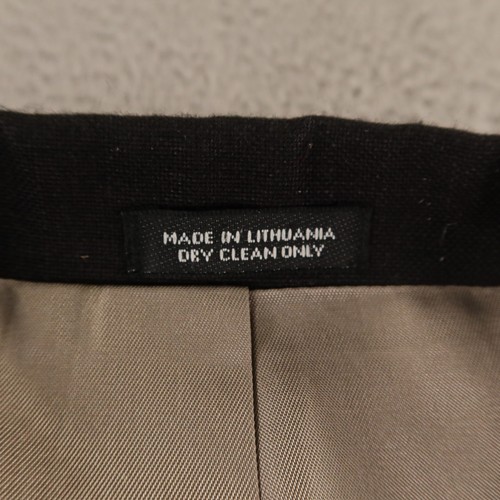 Giacca Hopsack Vintage XL XLT Nero Lino Poliestere Blazer Cappotto Sportivo 46L - Foto 3 di 15
