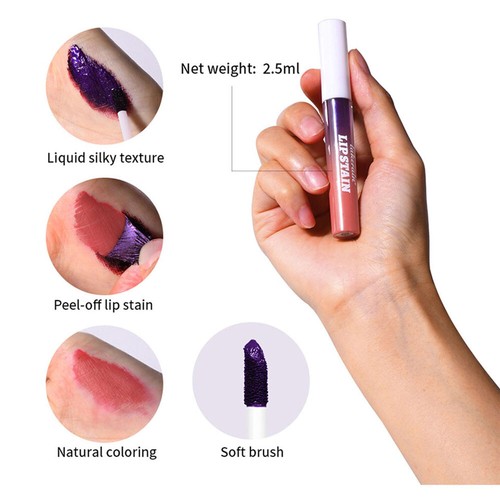 Peel-Off Tattoo Mask Lip Gloss-Lip-Liner-Waterproof-Long-Lasting-Matte-Lip-Stain - Picture 14 of 72