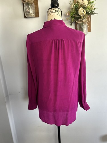 Camicia Talbots donna 100% seta fuschia sofisticata taglia M - Foto 4 di 10