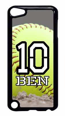 Personalized Name and Number Softball Sport Cute Case Cover For Apple iPod 4 5 6