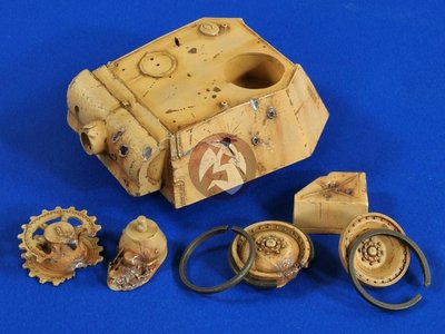Verlinden 1/35 Point Blank Damaged Panther Ausf.G Tank Turret (Cyber Hobby) 2730