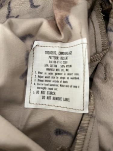 New Desert Pants - 6 color X Small X Short Original Military Slight Shading - Picture 4 of 4
