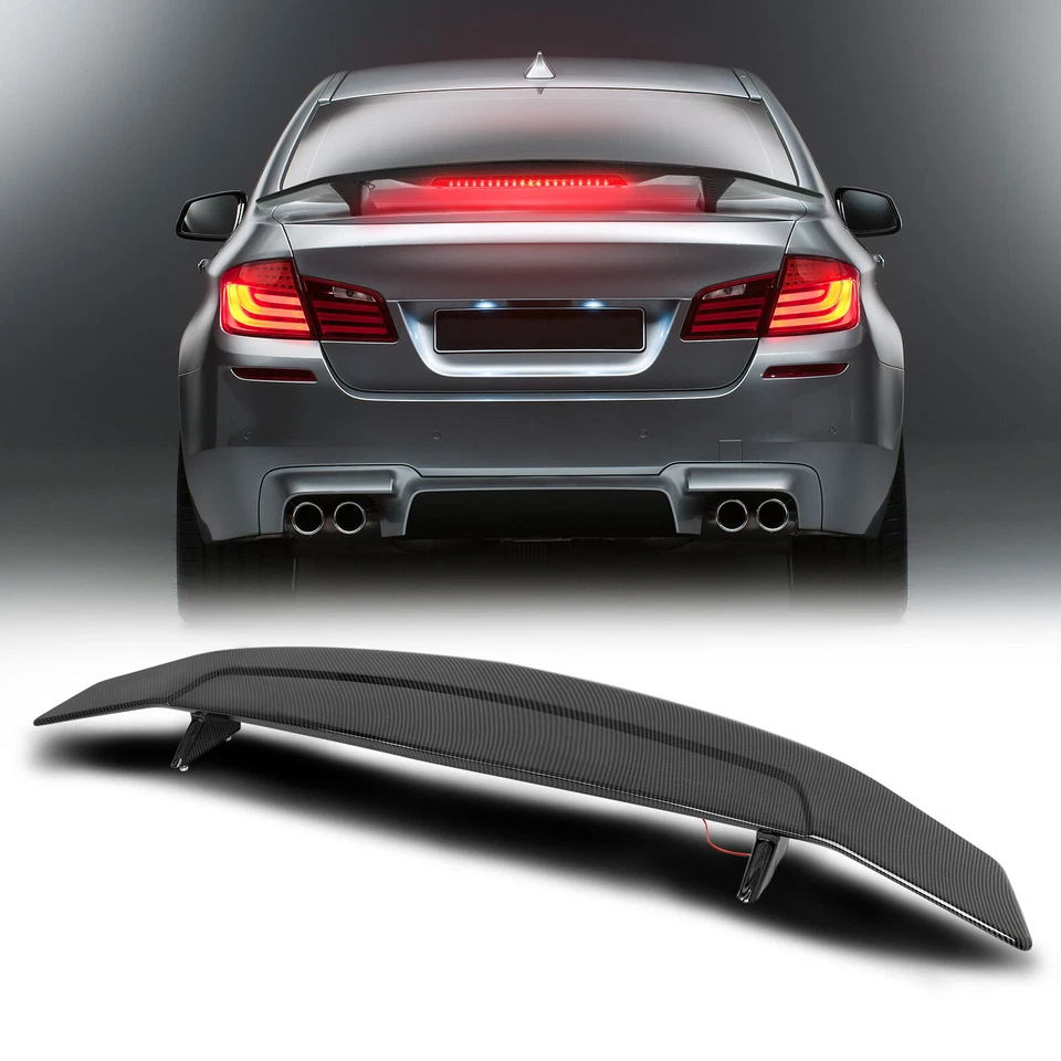 Alerón trasero de carbono con luz de freno para Mercedes Benz AMG C63 C Clase 52" Foto 2 de 4