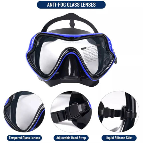 Professional Scuba Diving Snorkel Mask Set Swimming Underwater Anti Fog Adults - Picture 4 of 41