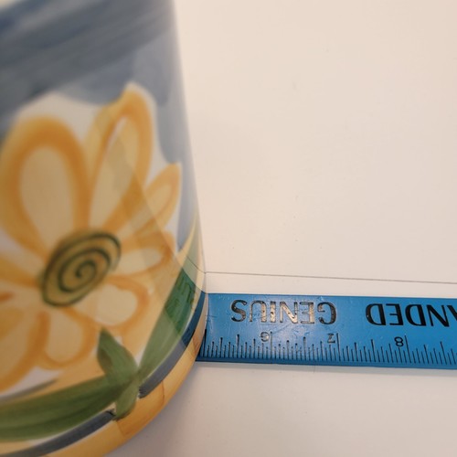 Mr Bitts Bakery Ceramic Canister Yellow And Blue Floral - Picture 7 of 7