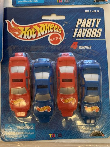 Lot Of 4 Pkgs HOT WHEELS PARTY FAVORS Pencil Tops, Bubble Blowers,STICKERS - Picture 2 of 10