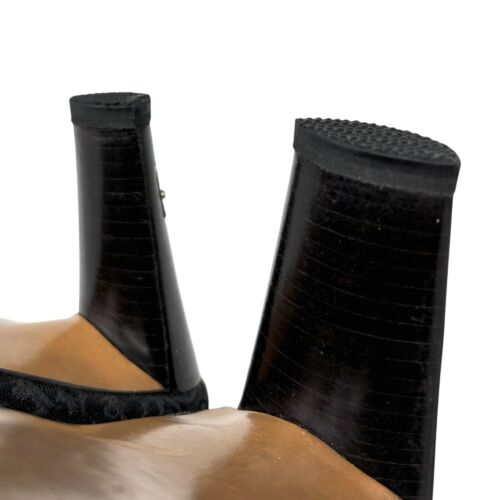 Christian Dior Vintage Trotter Monogram Long Boots Heels #37,5 Black Canvas - Bild 13 von 15