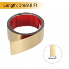 9.8 Ft x 2 inch Mirrored Gold Self-Adhesive Stainless Steel Trim for Home Deco