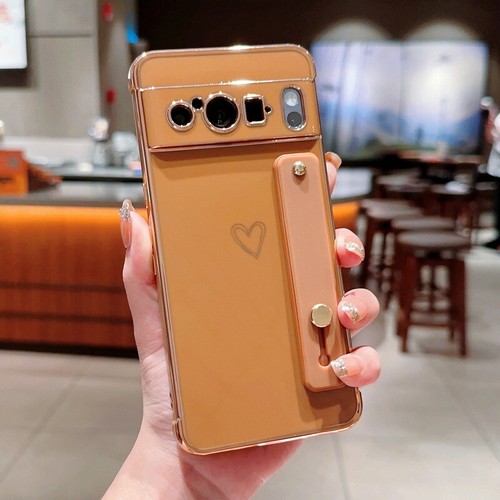 Per Google Pixel 8 Pro 7A Love Cuore Cinturino da Polso TPU Custodia Placcatura Cover - Foto 15 di 17