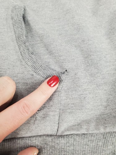 Girls Danskin Now Gray Zip Up Sweater Large 12/14 - Picture 6 of 6