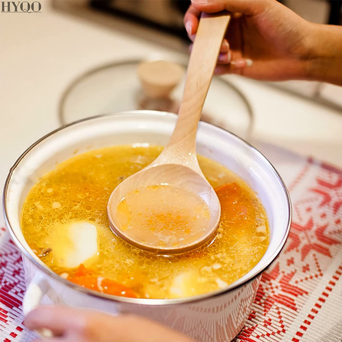 Wooden Ladle for Soup - 10.8x2.8" Wood Ladle with Deep Scoop, Hanging Hook, and - Picture 9 of 12
